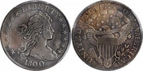 1800 Draped Bust Silver Dollar. BB-192, B-19a. Rarity-2. AMERICAI. VF Details--Repaired (PCGS).

The obverse die of this variety was only used in th...