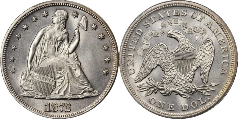 Exceptional Near-Gem 1872 Liberty Seated Dollar

1872 Liberty Seated Silver Do...
