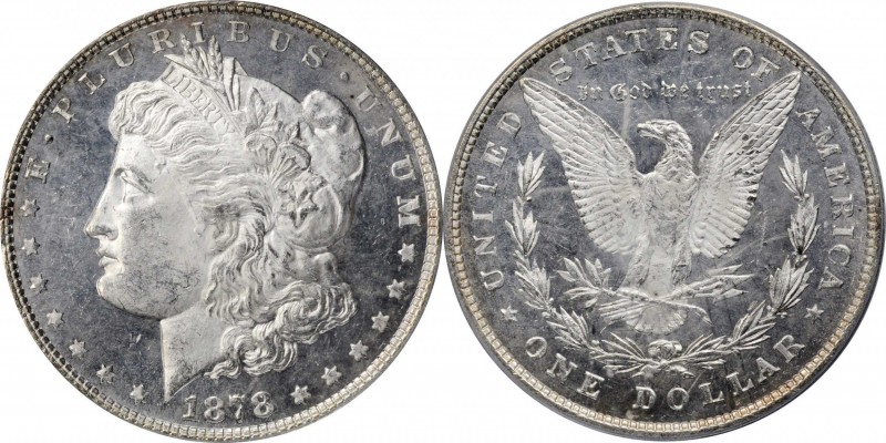 1878 Morgan Silver Dollar. 8 Tailfeathers. VAM-23. Top 100 Variety. Doubled Die ...