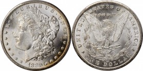 1880-CC Morgan Silver Dollar. MS-65 (PCGS).

Frosty, sharply struck and brilliant apart from a blush of pale iridescent gold along the lower right o...