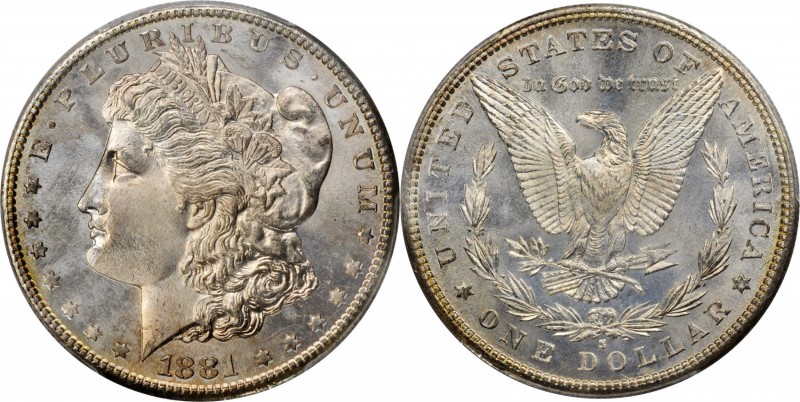 1881-S Morgan Silver Dollar. MS-67+ (PCGS). CAC. Retro OGH.

A fully struck, h...