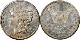 1881-S Morgan Silver Dollar. MS-67+ (PCGS). CAC. Retro OGH.

A fully struck, highly lustrous Superb Gem dusted with iridescent toning in pale champa...