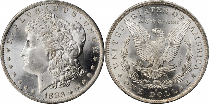 1883-O Morgan Silver Dollar. MS-67 (PCGS).

Captivating brilliant white surfac...