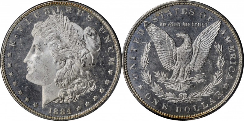 1884 Morgan Silver Dollar. (PCGS). OGH--First Generation. CAC.

Dusted with pa...