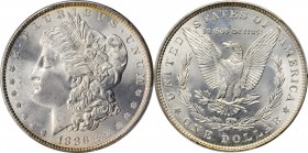 1886 Morgan Silver Dollar. MS-67+ (PCGS). CAC.

This is a bright, virtually brilliant example with intense satin to softly frosted luster. Sharply s...