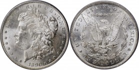 1890-CC Morgan Silver Dollar. MS-63 (PCGS).

Billowy mint frost blankets both sides of this virtually brilliant, silver-tinged example. Boldly to sh...
