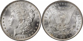 1891-CC Morgan Silver Dollar. VAM-3. Top 100 Variety. Spitting Eagle. MS-65 (PCGS).

Fully frosted, this brilliant and beautiful Gem also offers sha...