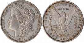 1893-S Morgan Silver Dollar. VF-35 (PCGS).

Soft silver-mauve patina with blushes of iridescent orange-apricot in the protected areas around the per...