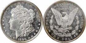 1896 Morgan Silver Dollar. MS-66 DMPL (PCGS).

Minimally toned in pale silvery iridescence, this captivating Gem allows ready appreciation of deeply...