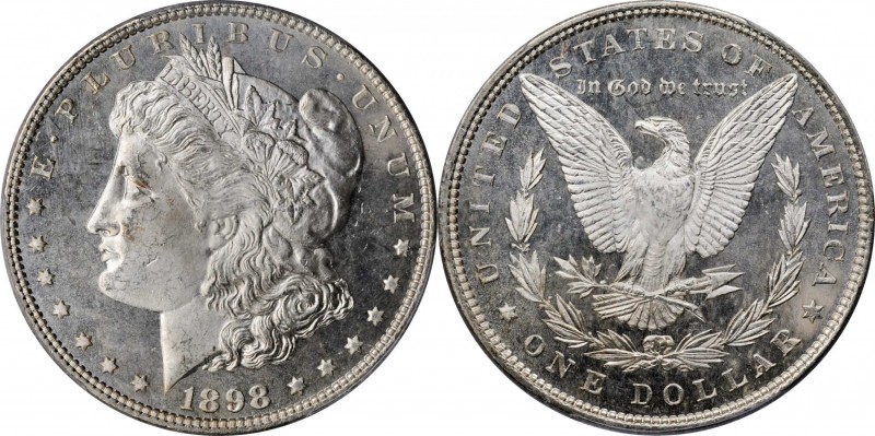 1898 Morgan Silver Dollar. MS-65 DMPL (PCGS).

An impressive strike rarity for...