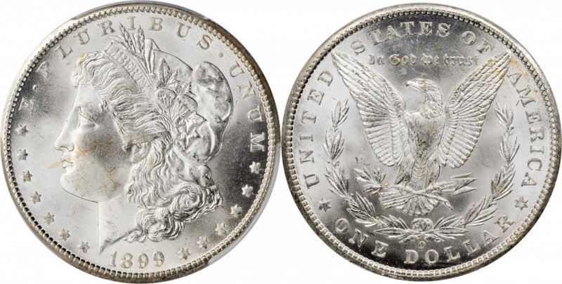 1899-O Morgan Silver Dollar. MS-67+ (PCGS). CAC.

Frosty brilliant surfaces pr...