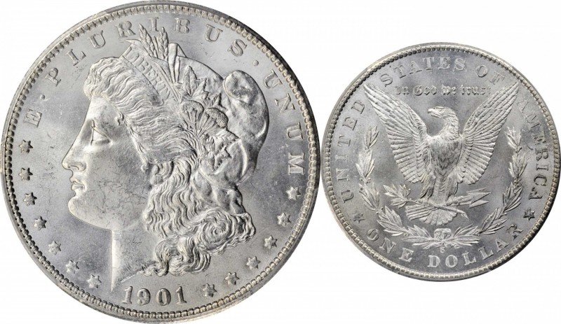 1901-S Morgan Silver Dollar. MS-66 (PCGS).

Here is a sharply struck, brillian...