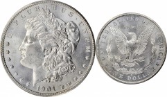 1901-S Morgan Silver Dollar. MS-66 (PCGS).

Here is a sharply struck, brilliant Gem with full, intense frosty luster on both sides. A scarce San Fra...