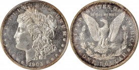 1903-O Morgan Silver Dollar. MS-65 PL (NGC). OH.

Uncommonly reflective fields and pretty pinkish-rose peripheral highlights provide outstanding vis...