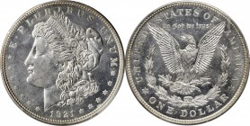 1921 Morgan Silver Dollar. MS-65 PL (PCGS).

Untoned brilliant white surfaces possess an uncommon degree of reflectivity in the fields for an exampl...