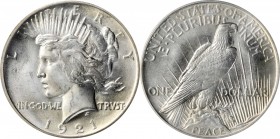1921 Peace Silver Dollar. High Relief. MS-64 (PCGS). CAC.

The classic key-date Peace dollar, this handsome example offers brilliant and satiny surf...