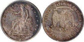 1877-CC Trade Dollar. AU Details--Filed Rims (PCGS).

One of the rarest Carson City Mint trade dollars in all grades, the 1877-CC has a mintage of j...
