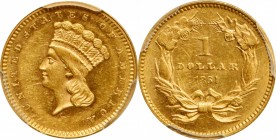 1864 Gold Dollar. AU-58 (PCGS).

This lightly circulated and lustrous dollar offers excellent eye appeal.

PCGS# 7563. NGC ID: 25CY.

From the F...