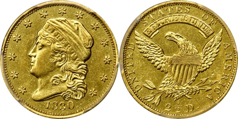 Impressively Sharp 1830 $2.50

1830 Capped Head Left Quarter Eagle. BD-1. Rari...