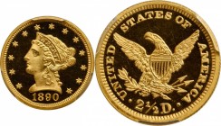 Impressive Deep Cameo Gem Proof 1890 Quarter Eagle

Just 4 Graded Finer by PCGS

1890 Liberty Head Quarter Eagle. Proof-66+ Deep Cameo (PCGS).

...