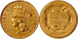 1889 Three-Dollar Gold Piece. AU Details--Cleaned (PCGS).

The popular 1889 is the final issue in the brief and challenging three-dollar gold series...