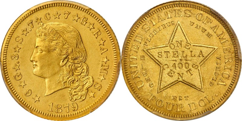 Famous 1879 Flowing Hair Stella

Rare Judd-1636 Variety Struck in Copper, Then...