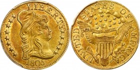 Handsome Choice AU 1805 Half Eagle

1805 Capped Bust Right Half Eagle. BD-2. Rarity-4. Perfect 1, Close Date. AU-55 (PCGS).

Warmly toned in deep ...