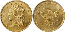 1835 Classic Head Half Eagle. McCloskey-2. Second Head, Small Date. AU-58 (PCGS). CAC.

A superior piece in every respect, combining technical quali...
