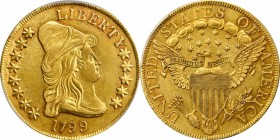 Choice AU 1799 Capped Bust Right Eagle

1799 Capped Bust Right Eagle. BD-10, Taraszka-22. Rarity-3. Large Obverse Stars. AU-55 (PCGS).

This hands...
