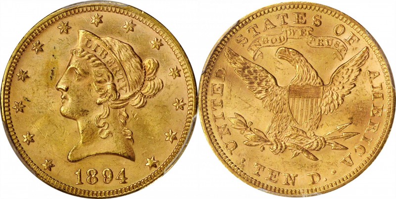 1894 Liberty Head Eagle. MS-63 (PCGS). CAC.

A pleasing original Choice Mint S...