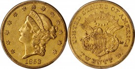 1853-O Liberty Head Double Eagle. Winter-1, the only known dies. AU Details--Tooled (PCGS).

Orange-gold surfaces are sharply defined with little we...