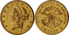 1854 Liberty Head Double Eagle. Large Date. EF-40 (PCGS). CAC.

A second opportunity to acquire the rare Large Date 1854 $20, this handsome and full...