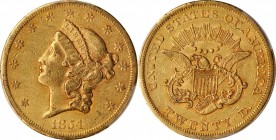 Handsome AU 1854-S Double Eagle

1854-S Liberty Head Double Eagle. AU-50 (PCGS).

An attractively original example of this historically significan...
