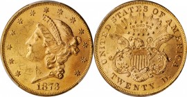 1873 Liberty Head Double Eagle. Open 3. MS-63 (PCGS).

Frosty rose-gold surfaces with a sharp strike to virtually all design elements. With 1,500 to...