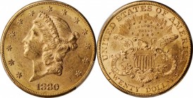 1880-S Liberty Head Double Eagle. MS-60 (PCGS).

A charming Mint State example with honey gold patina and boldly lustrous surfaces.

PCGS# 8993. N...