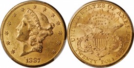 1887-S Liberty Head Double Eagle. MS-62 (PCGS).

Beautiful rose-gold surfaces are sharply struck with full, frosty mint luster to both sides. 283,00...