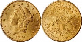 1904 Liberty Head Double Eagle. MS-61 (PCGS). CAC.

Sharply struck with fully lustrous honey-gold surfaces.

PCGS# 9045. NGC ID: 26CY.

From the...