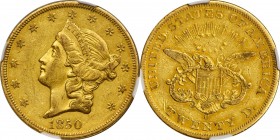 Rare Choice AU 1850-O $20 AU-55 (NGC)

1850-O Liberty Head Double Eagle. AU-55 (NGC).

Vibrant brassy-gold patina is accented by tinges of peach c...