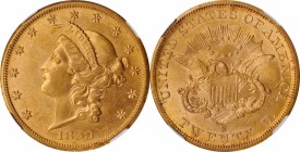 1859-S Liberty Head Double Eagle. Unc Details--Improperly Cleaned (NGC).

This boldly defined example retains plenty of softly frosted luster, while...