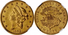 1863-S Liberty Head Double Eagle. EF-45 (NGC).

A popular Civil War era gold issue from the San Francisco facility for mintmarked type purposes, rep...