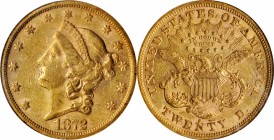 1872-S Liberty Head Double Eagle. AU-58 (NGC).

This minimally circulated, overall lustrous example would make a nice addition to a better date type...
