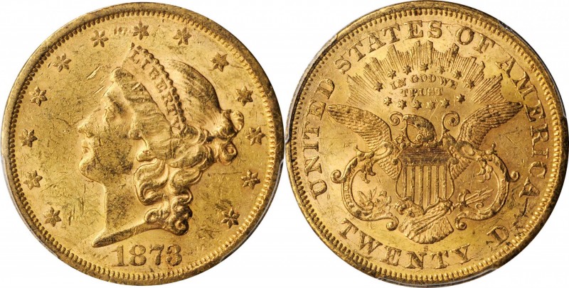 1873-S Liberty Head Double Eagle. Close 3. MS-60 (PCGS).

A handsome and origi...