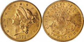1874-S Liberty Head Double Eagle. Brilliant Uncirculated (PCGS).

A boldly struck, lustrous, honey-orange example of this popular type issue from th...