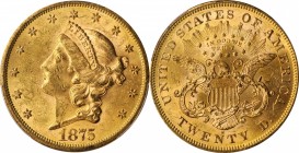 1875-S Liberty Head Double Eagle. MS-61 (PCGS).

With billowy mint luster, handsome golden-apricot patina and a sharply executed strike, this endear...