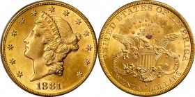 Scarce Choice Mint State 1881-S $20

Just 8 Finer at PCGS

1881-S Liberty Head Double Eagle. MS-63 (PCGS).

A stunning example with superior eye...