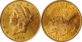 1895-S Liberty Head Double Eagle. MS-63 (PCGS).

Lustrous honey-orange surfaces are sharply struck with a pleasingly smooth appearance at the Choice...