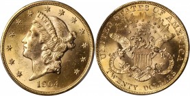 1904 Liberty Head Double Eagle. MS-64 (PCGS).

Well struck with delightful medium gold luster, this is an ideal Choice Mint State type candidate fro...