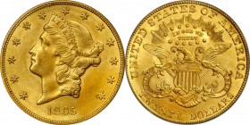 Elusive Choice Uncirculated 1905 $20 MS-63 (PCGS) Old Green Holder

1905 Liberty Head Double Eagle. MS-63 (PCGS). OGH.

Softly frosted luster domi...