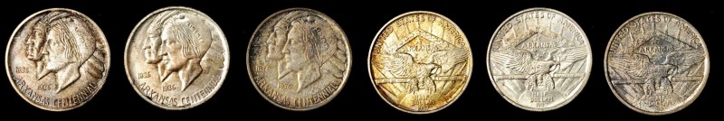 1937 Arkansas Centennial, PDS Set, Mint State (Uncertified), housed in the origi...