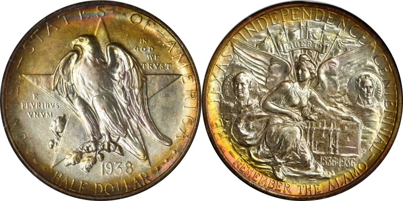 1938 Texas Independence Centennial. MS-67 (NGC).

This beautifully toned Super...